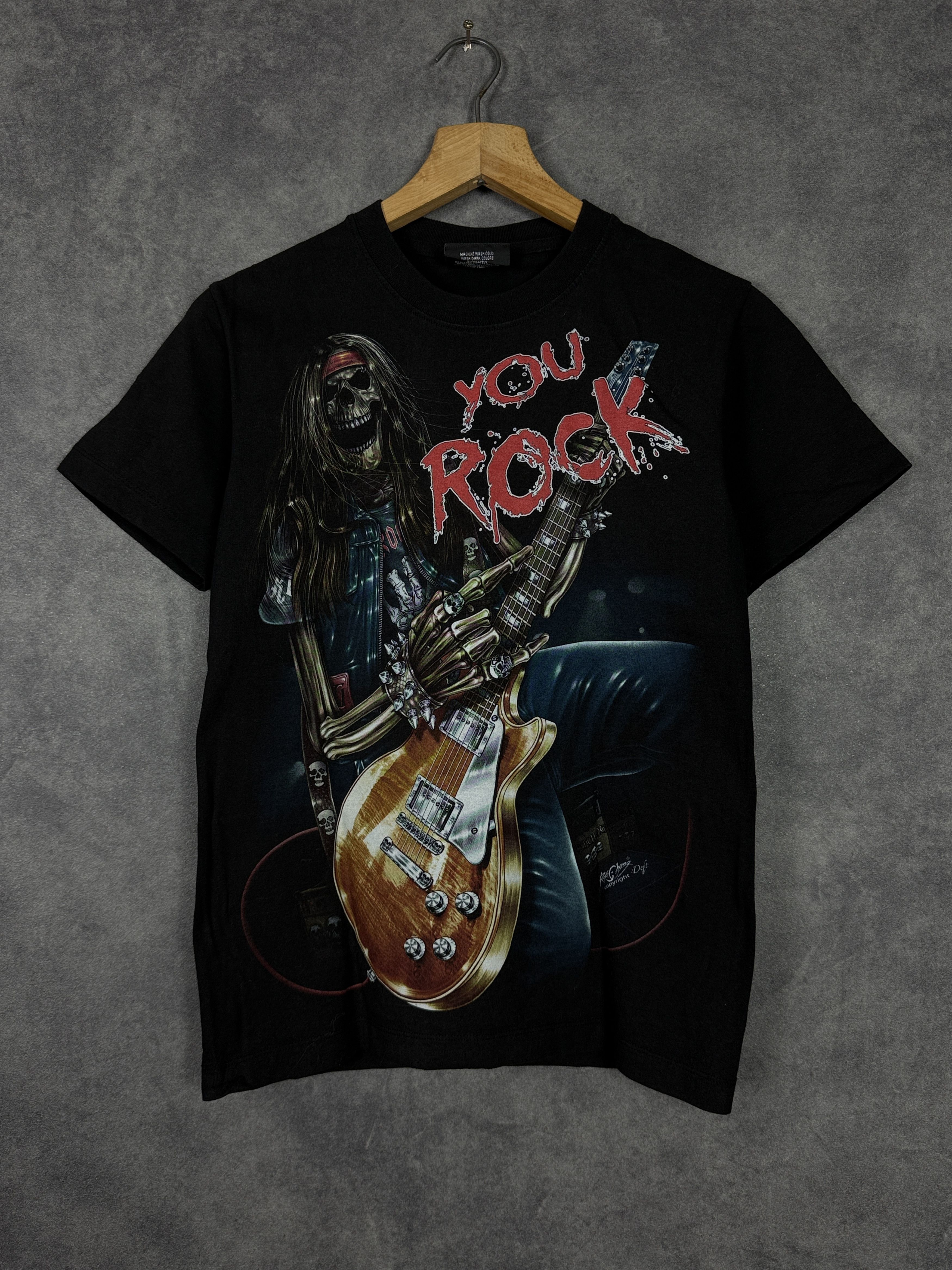Band Tees Rock U Rock licensed Rockman t-shirt skeleton skull guitar Size S / US 4 / IT 40 - 1 Thumbnail