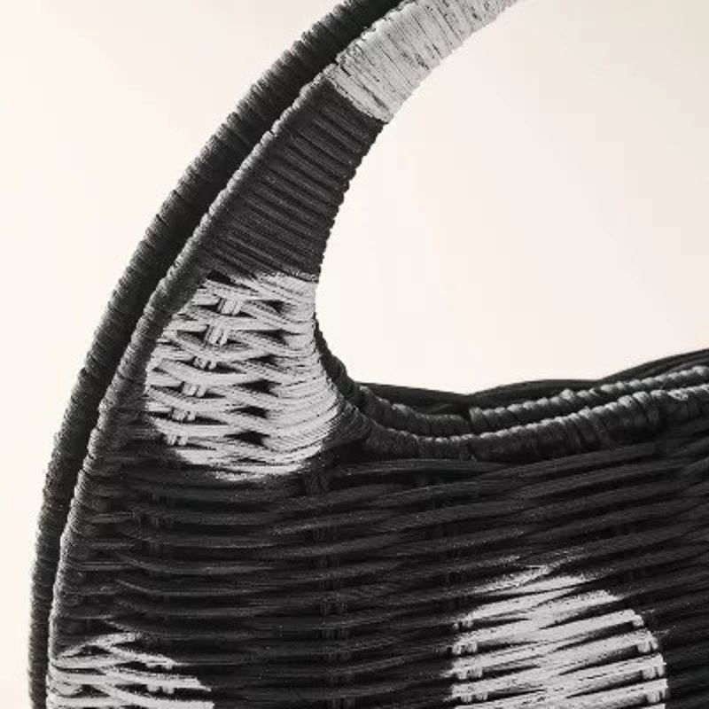 Kate Spade NWT Kate Spade x Target Polka Dot Wicker Crescent Saddle Bag Size ONE SIZE - 3 Thumbnail