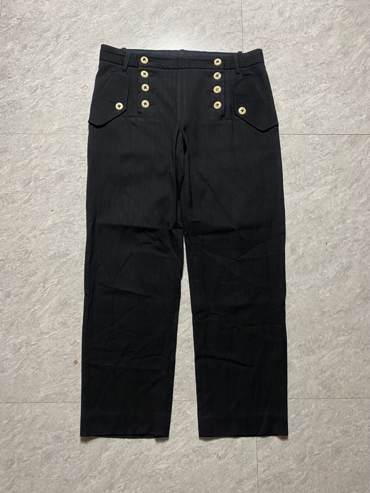 Ann Demeulemeester ARCHIVE ANN DEMEULEMEESTER - MULTI BUTTONS TROUSER Size 26" / US 2 / IT 38 - 1 Thumbnail
