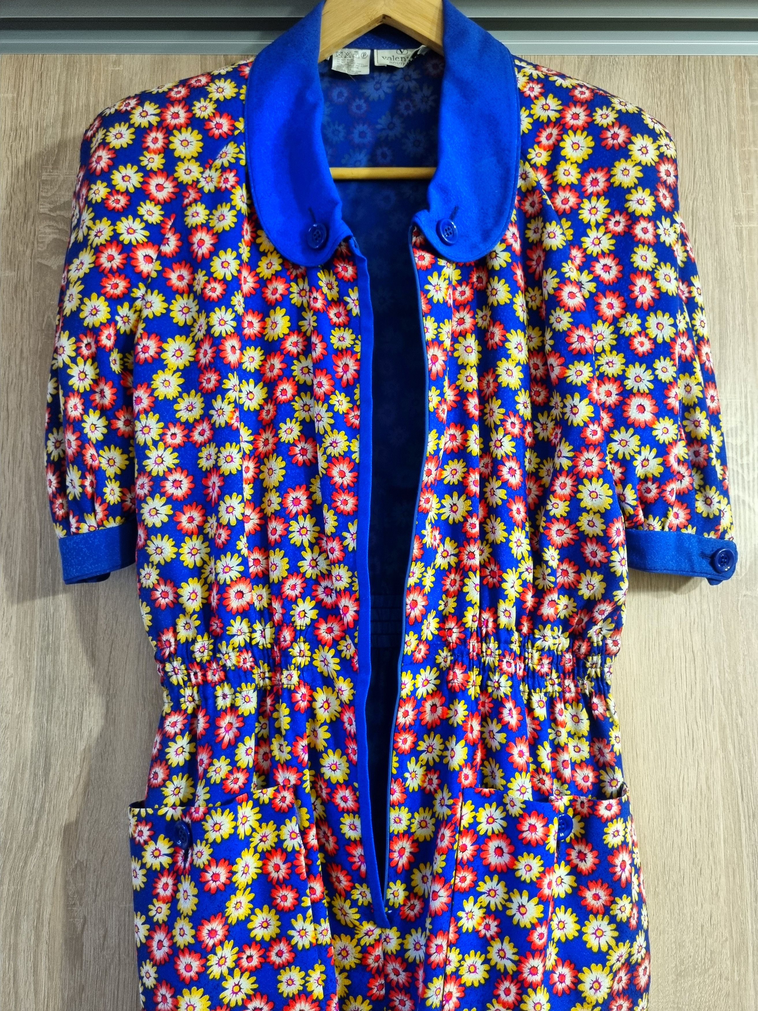 Valentino × Vintage Vintage Valentino Boutique Floral Midi Dress Size XL / US 12-14 / IT 48-50 - 7 Thumbnail