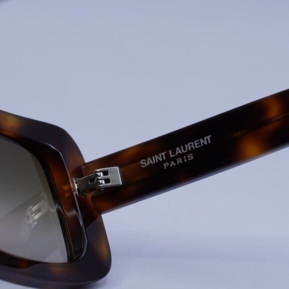 Saint Laurent Paris Saint Laurent SL534 SUNRISE 012 Sunglasses Havana Rectangle Size ONE SIZE - 8 Thumbnail