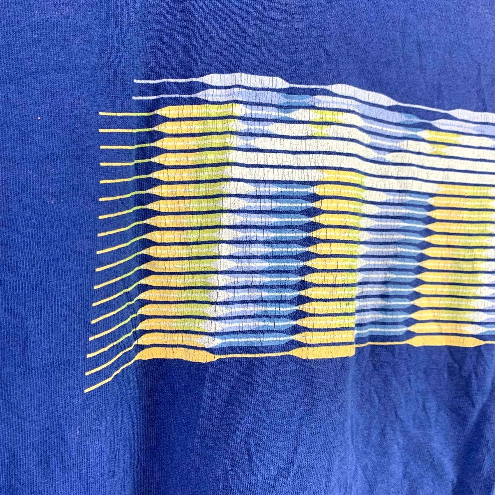 Mossimo Mossimo Blue Yellow Limited Edition Graphic Short Sleeve Tee T-Shirt L Mens 90s Classic Logo Crew Neck Cotton Summer 80s? Size US L / EU 52-54 / 3 - 7 Thumbnail