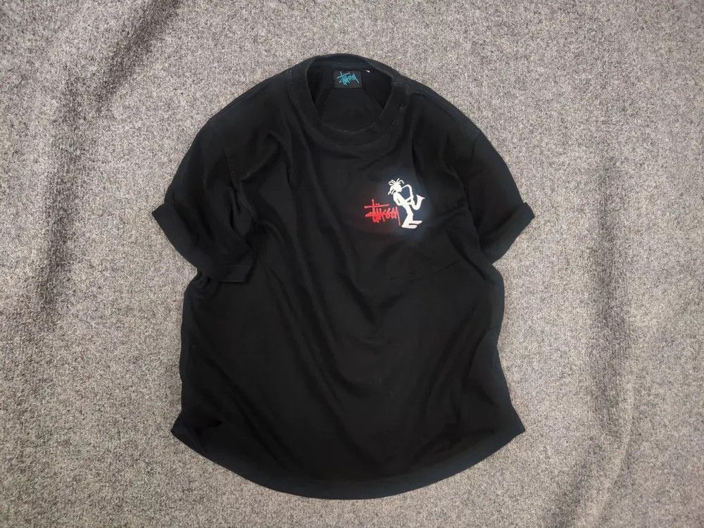 Stussy Rare Vintage 90's Stussy T-shirt Logo Jazz Shadow Man Tee Size US S / EU 44-46 / 1 - 2 Thumbnail