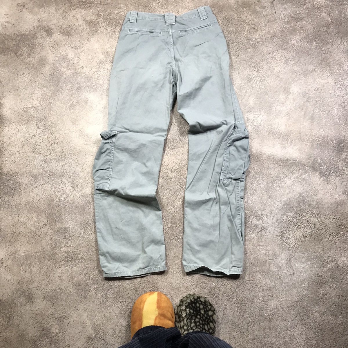 Vintage Y2K Distressed Baggy Cargo Pants Thrashed Techwear Logo 26 Size US 26 / EU 42 - 5 Thumbnail