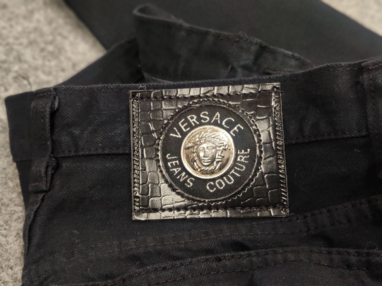 Versace Jeans Couture Vintage 90's Versace Jeans Couture Logo Black Denim Size US 34 / EU 50 - 11 Thumbnail