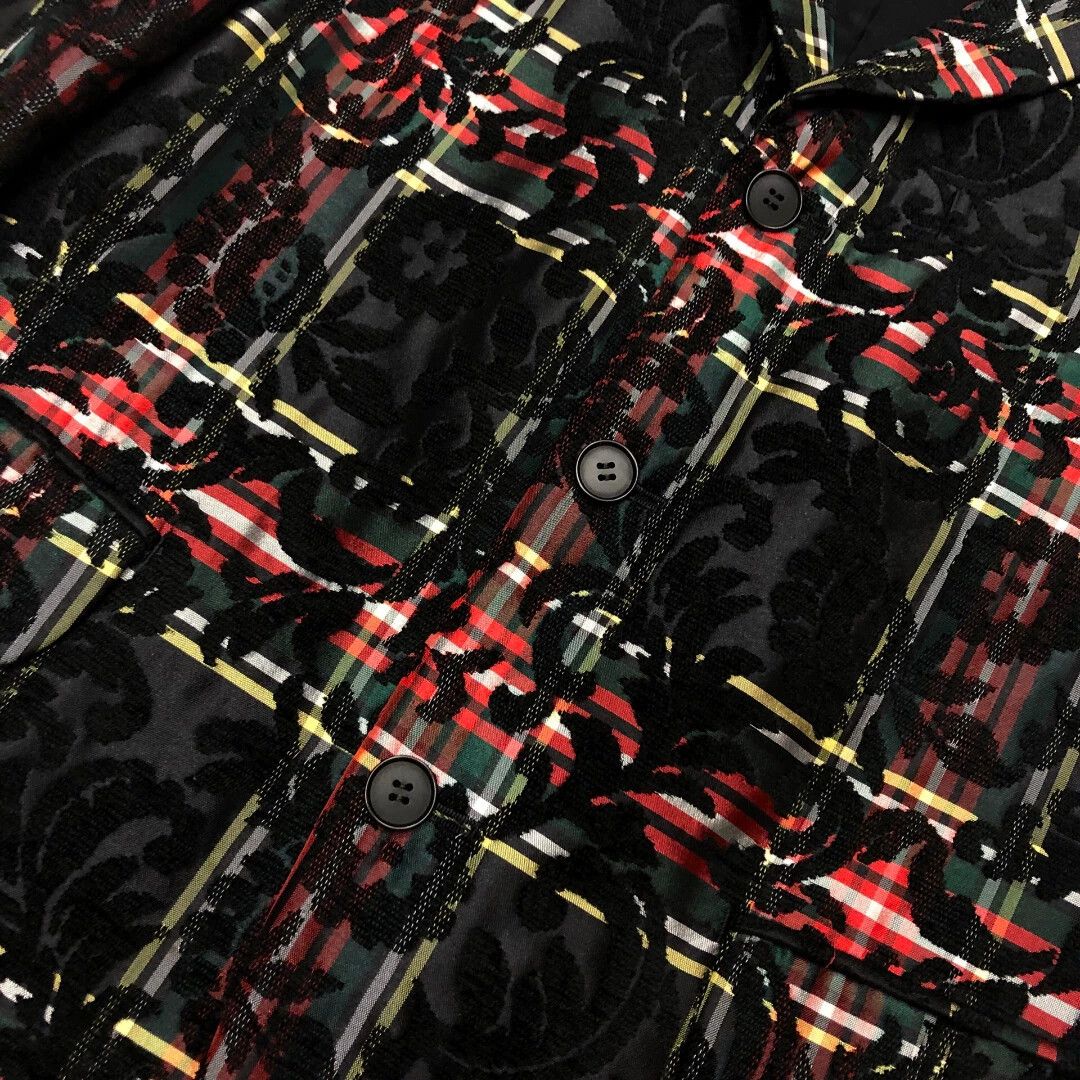 Comme des Garcons CDG 12AW Striped Velvet Jkt S w/ Black Floral Embroidery Size US S / EU 44-46 / 1 - 6 Thumbnail