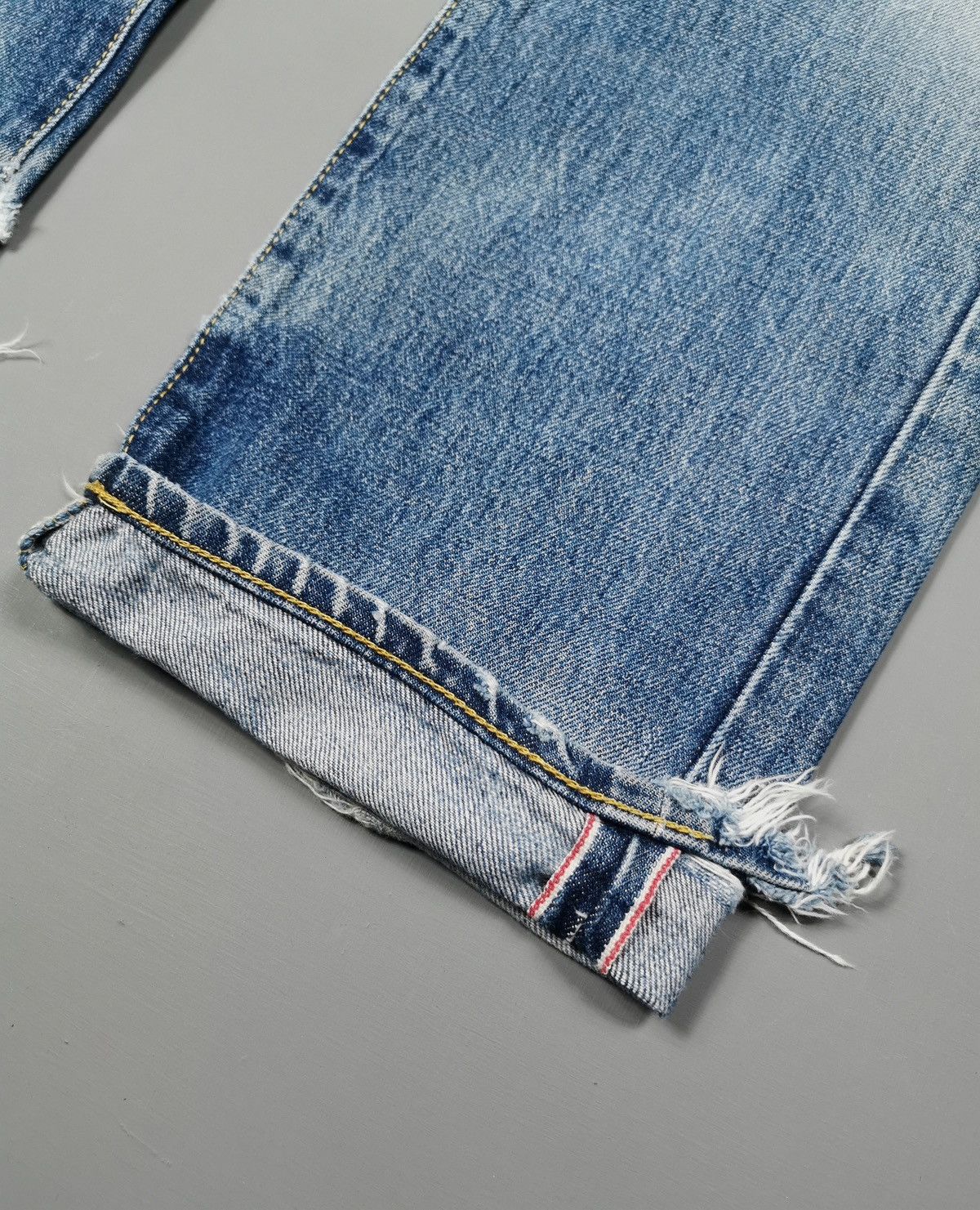 Edwin Thrashed Vintage Edwin Selvedge J505ZX Distressed Jeans Size US 27 - 5 Thumbnail