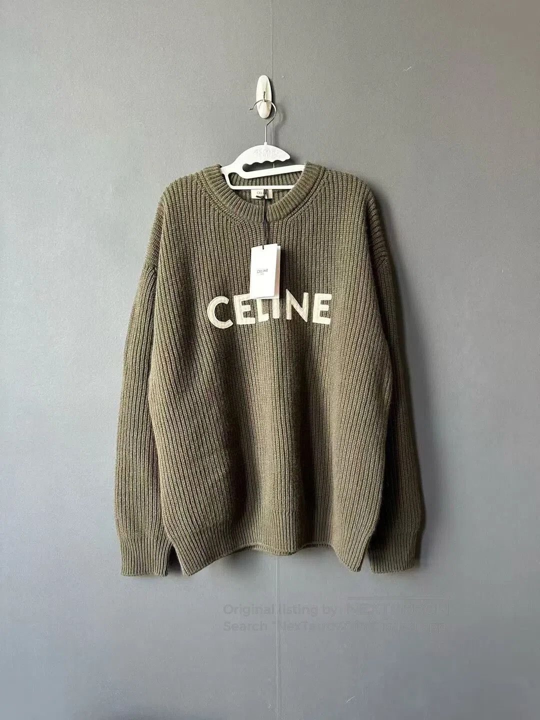 Celine celine khaki green thick sweater. Size S / US 4 / IT 40 - 1 Thumbnail