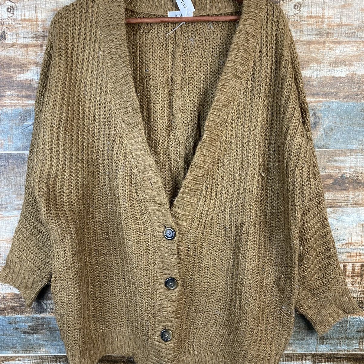 Vintage DL Scalzi Vintage Brown Cardigan Knitwear #C1174 Size XL / US 12-14 / IT 48-50 - 5 Thumbnail