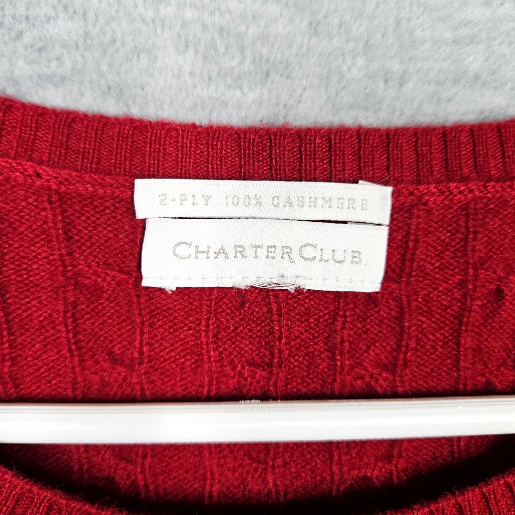 Charter Club Charter Club Women’s Red Cardigan Round Neck Short Sleeve Cashmere Sweater Sz S Size S / US 4 / IT 40 - 5 Thumbnail