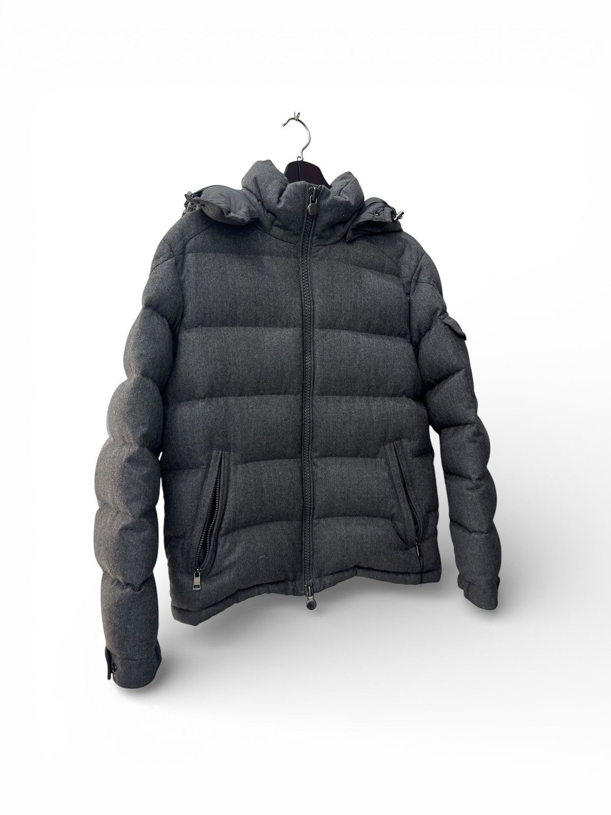 Moncler Moncler Gray Wool Maya Puffer Jacket Size US M / EU 48-50 / 2 - 3 Thumbnail