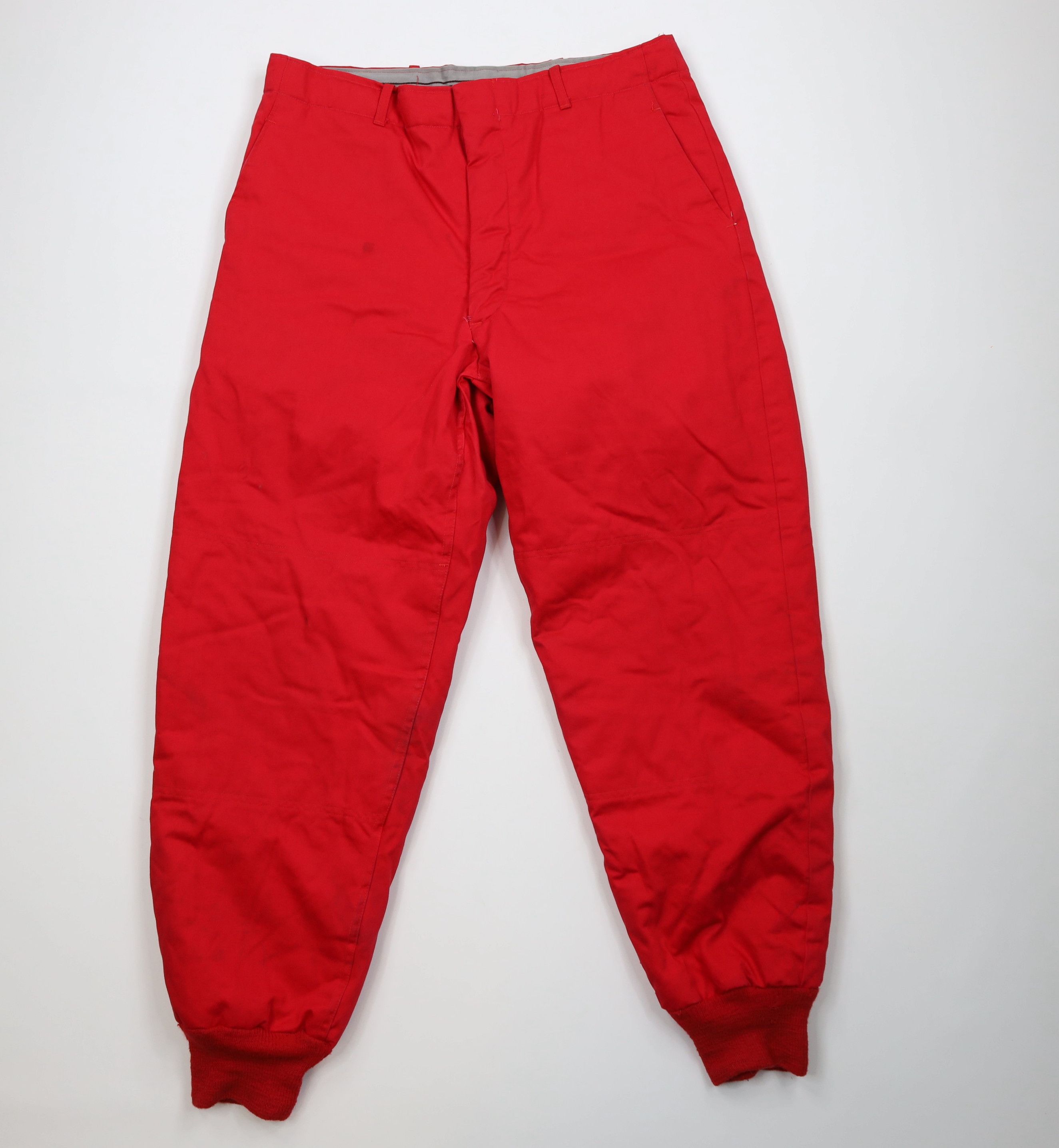 Vintage Vintage 60s 70s Quilted Snow Pants Joggers Red USA Size US 38 / EU 54 - 1 Thumbnail
