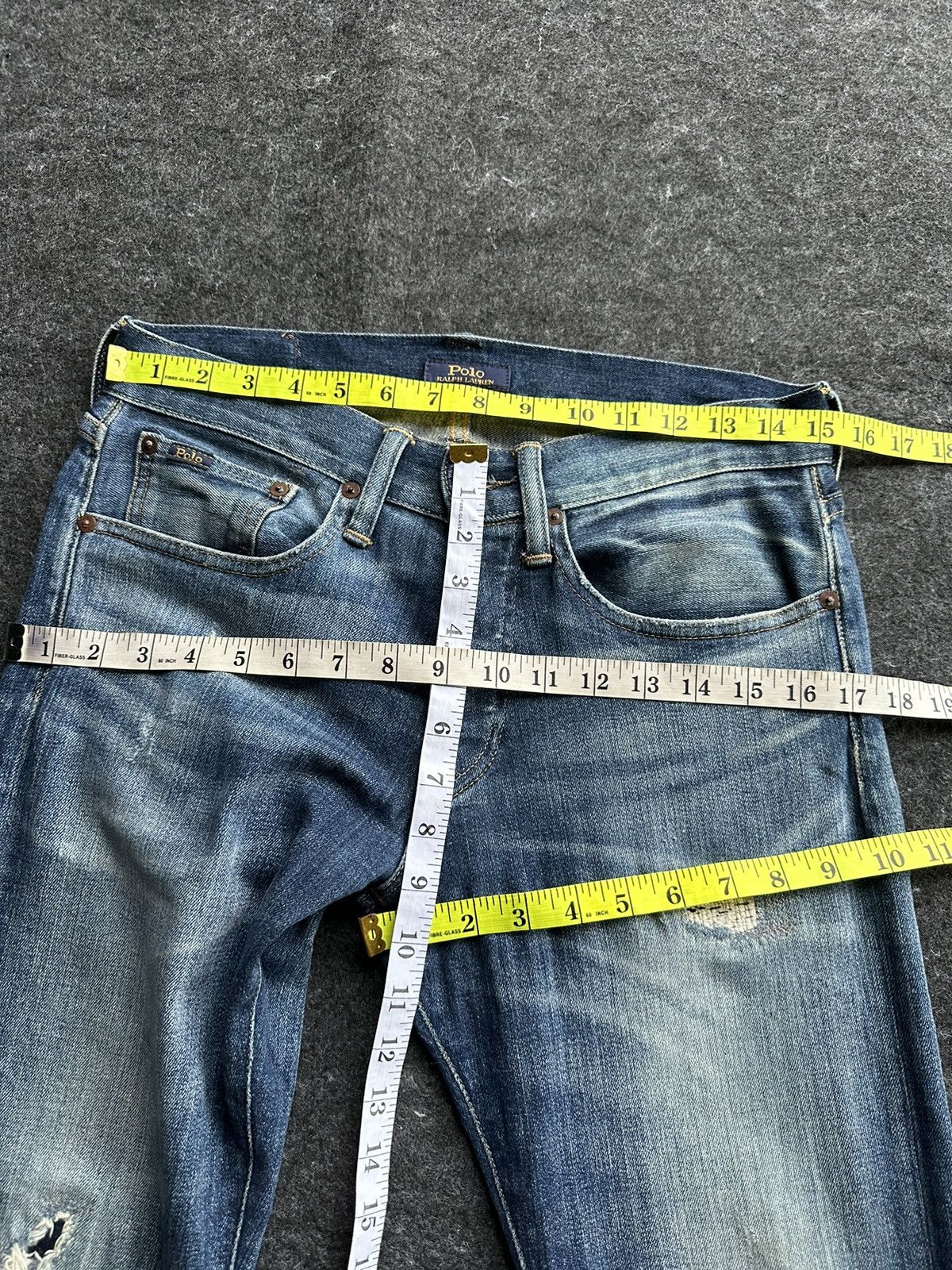 Polo Ralph Lauren Vintage Polo Ralph Lauren Slim Fit Denim 28x30 D415 Size US 28 / EU 44 - 10 Thumbnail