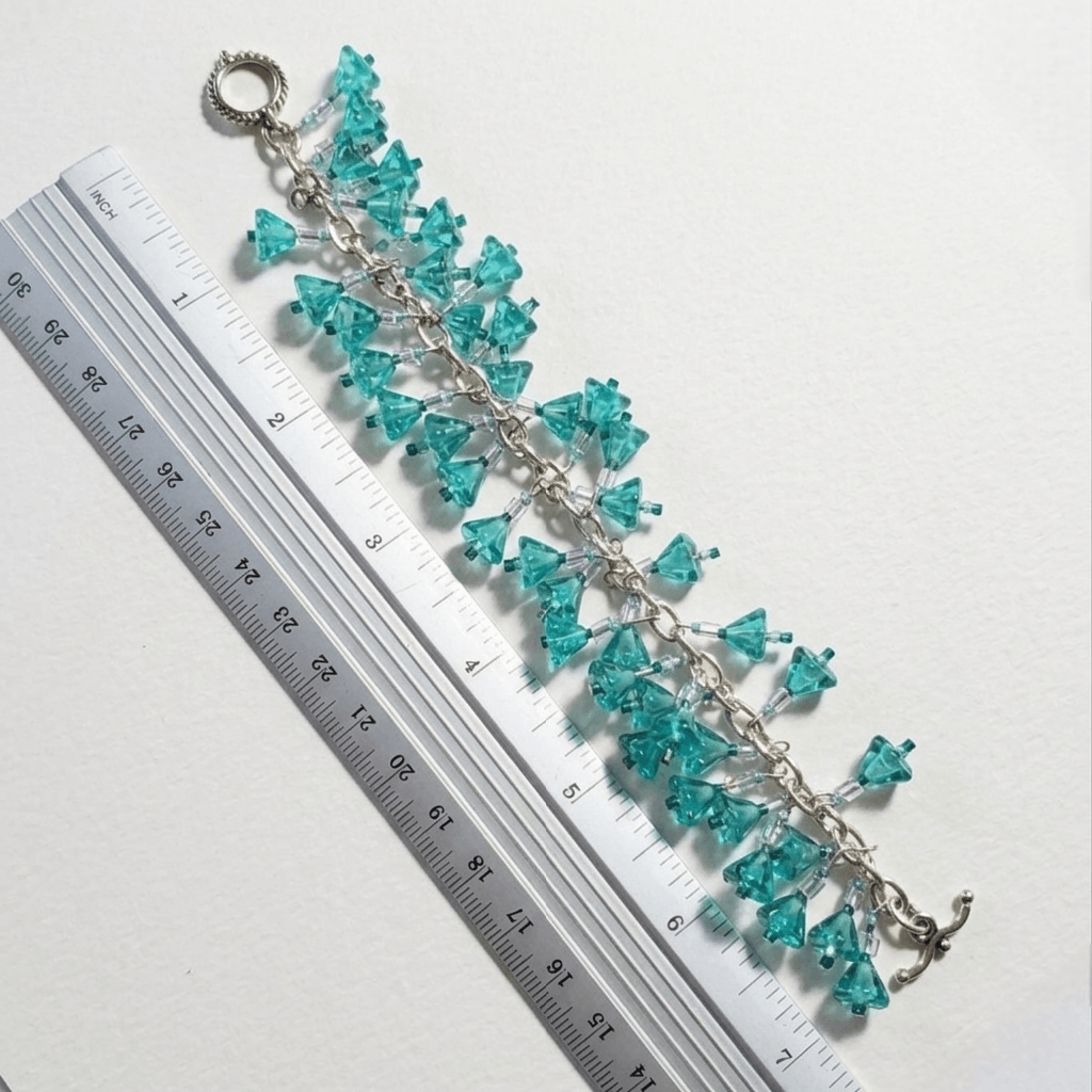 Handmade Bracelet Set 7.25" Charm Earrings Handmade Turquoise Czech Size ONE SIZE - 7 Thumbnail