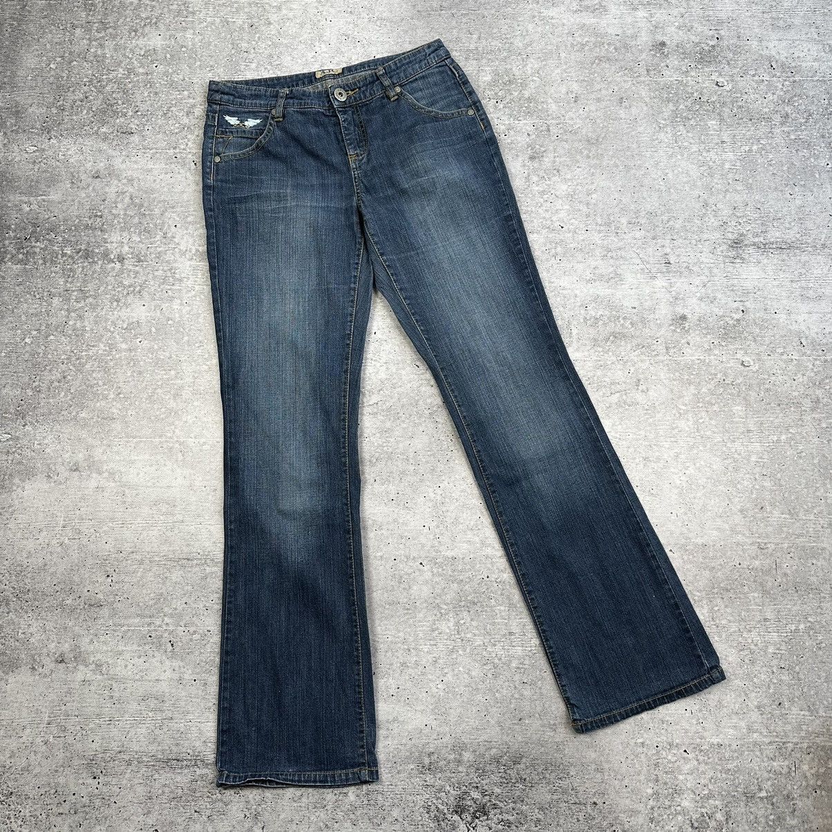 Japanese Brand × Vintage Vintage AJC Flared Jeans Blue Size UK 12 US 10 Size 30" / US 8 / IT 44 - 7 Thumbnail