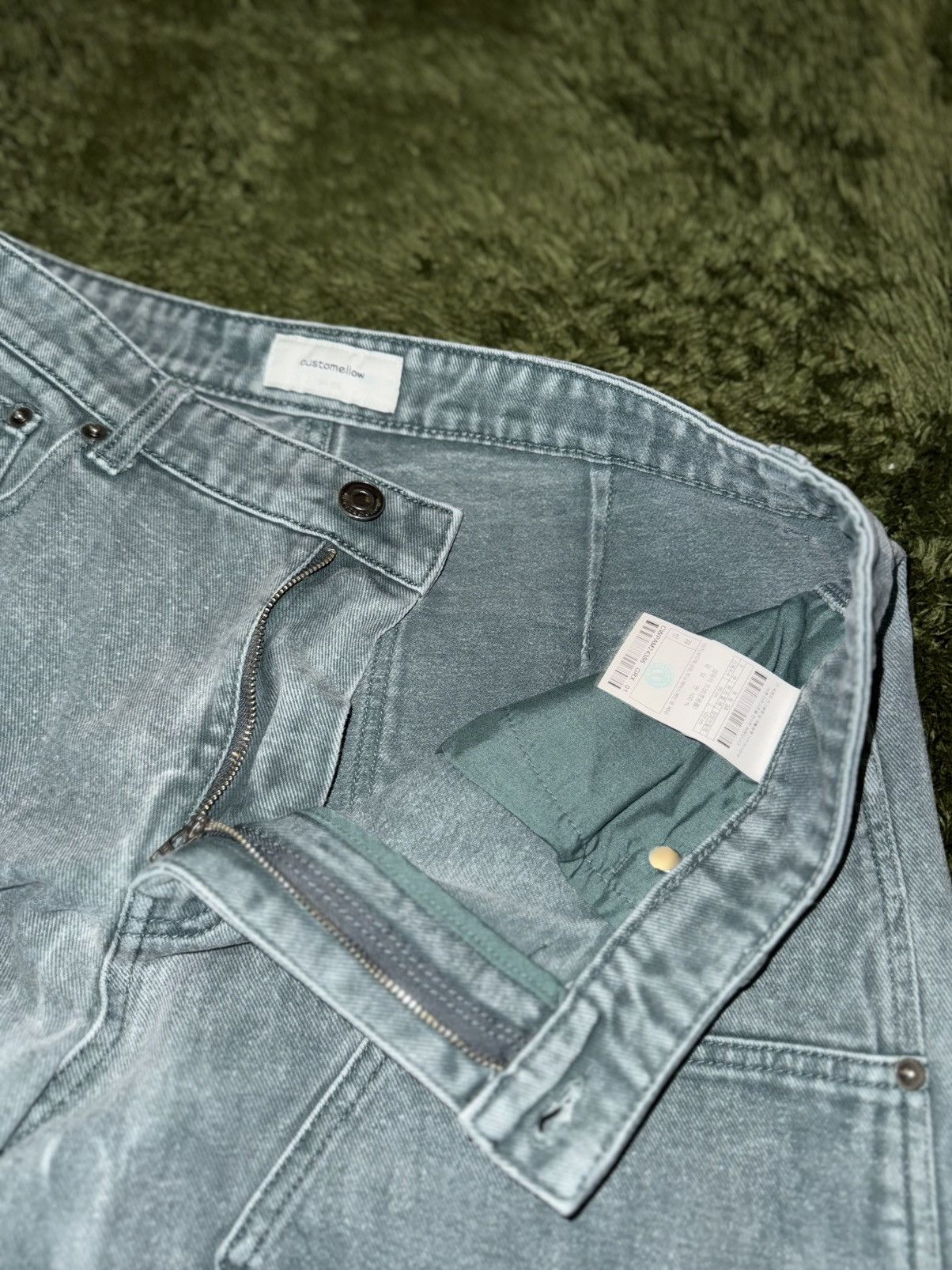 Japanese Brand [34] Customellow Washed Double Knee Carpenter Pants Teal Size US 34 / EU 50 - 3 Thumbnail