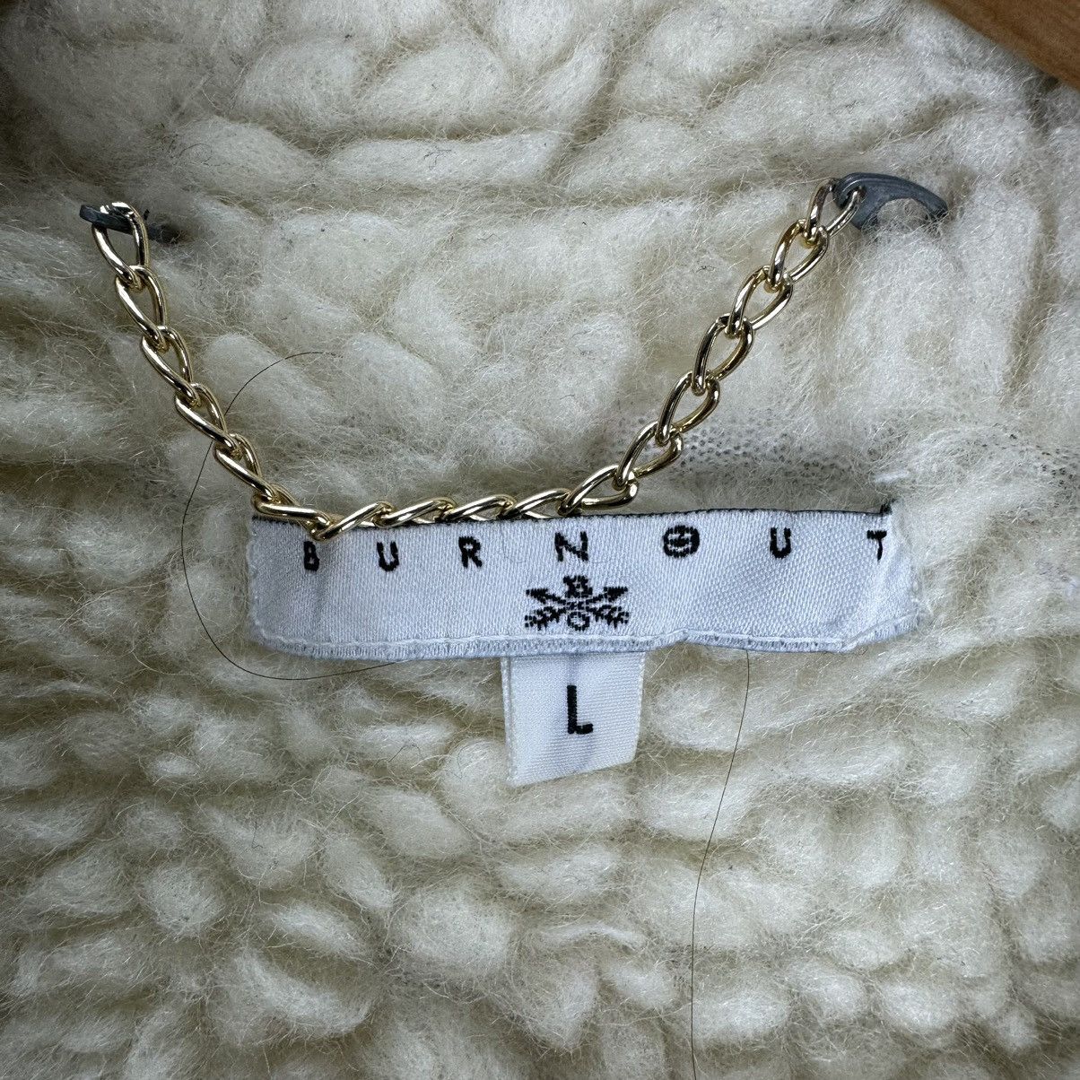 Japanese Brand ☀️BURNOUT STRIPED SHERPA WINTER JACKET Size US L / EU 52-54 / 3 - 11 Thumbnail