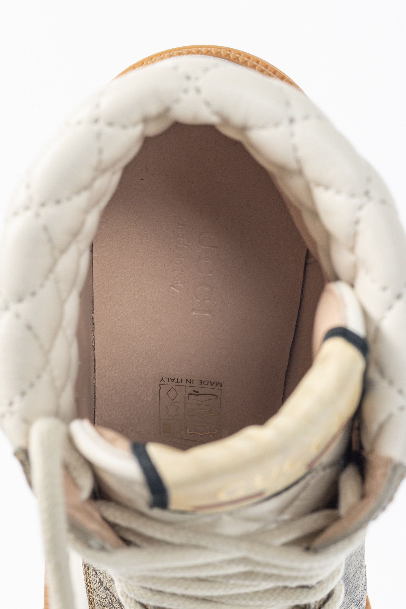 Gucci Gucci Beige & Ebony Canvas & Leather Lace-Up GG Ankle Boots Size US 6.5 / IT 36.5 - 10 Thumbnail