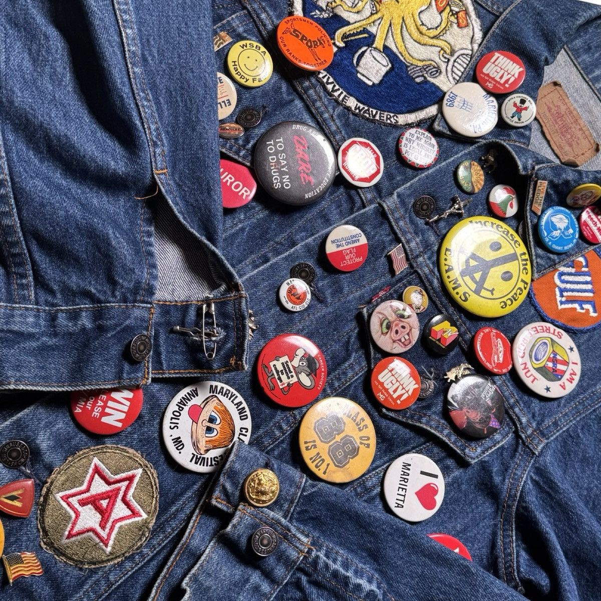 Levi's Vintage Levis 70506-0216 Denim Jacket M Gulf Marines Pins Size US M / EU 48-50 / 2 - 9 Thumbnail