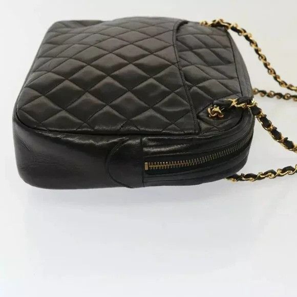 Chanel CHANEL Matelasse Chain Shoulder Bag Lamb Skin Black Size ONE SIZE - 7 Thumbnail