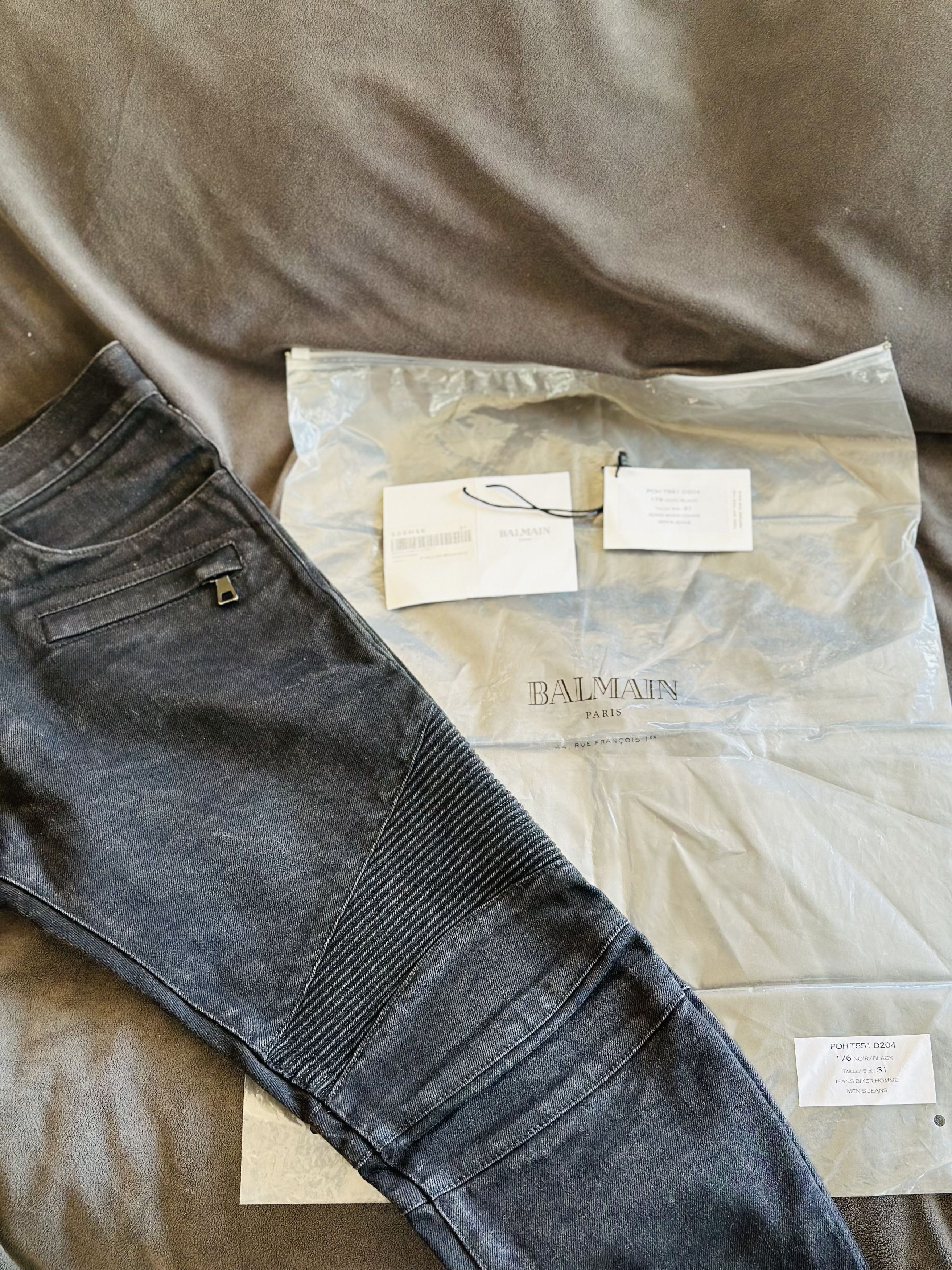 Balmain Balmain biker jeans Grailed