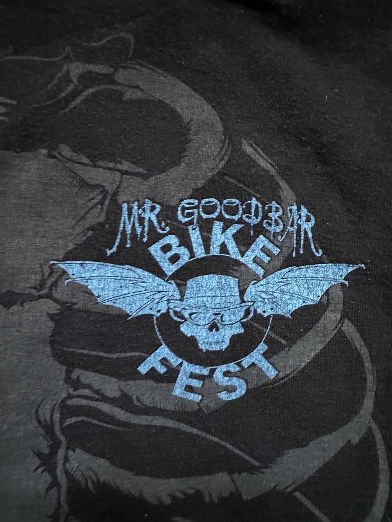Vintage Mr. Goodbar Bike Fest 2007 Motorcycle Skull Skeleton Black Size US XL / EU 56 / 4 - 2 Thumbnail