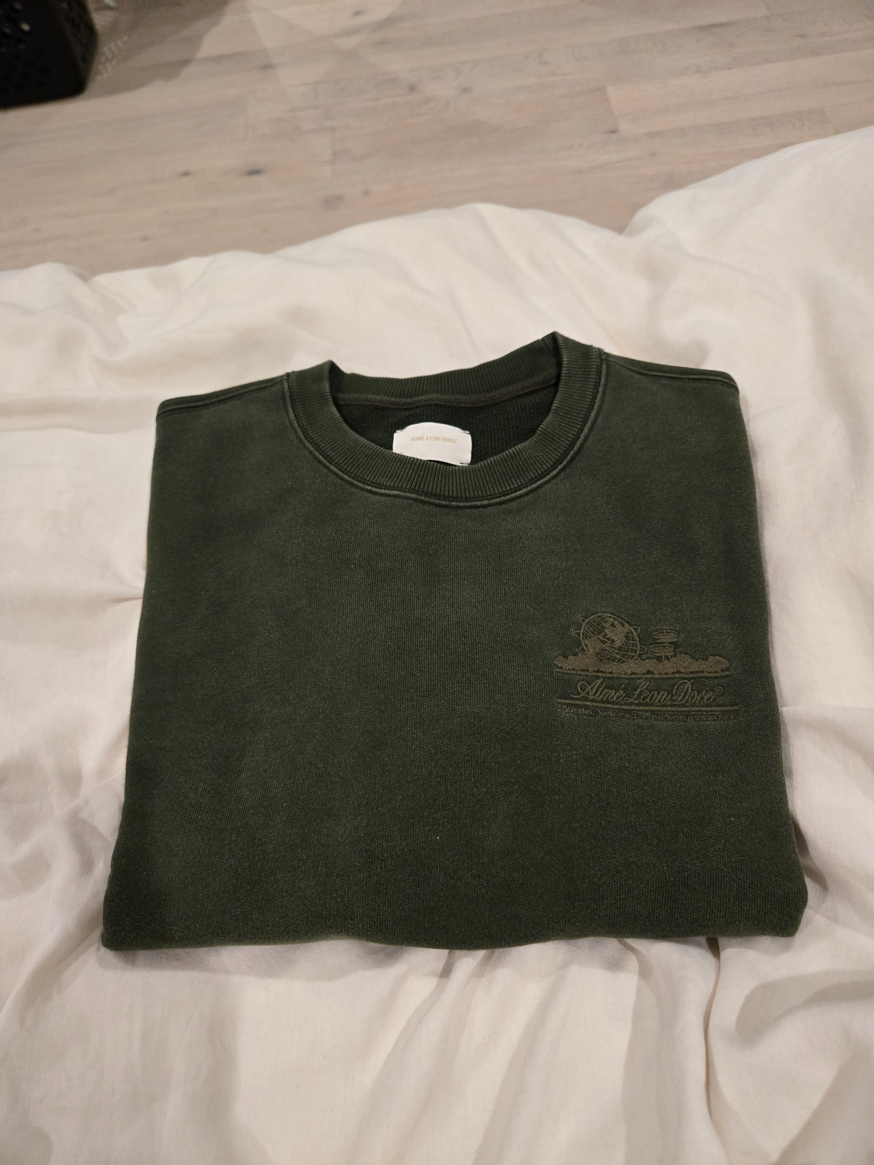 Aime Leon Dore Tonal Unisphere Crewneck Sweatshirt Kombu Green Size US M / EU 48-50 / 2 - 2 Thumbnail