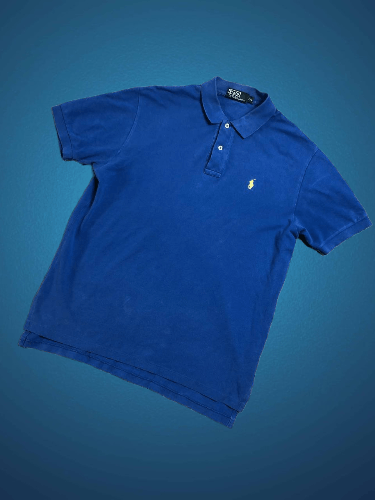 Polo Ralph Lauren Vintage Polo Ralph Lauren Oversized Blue Polo Size L Size US L / EU 52-54 / 3 - 1 Thumbnail