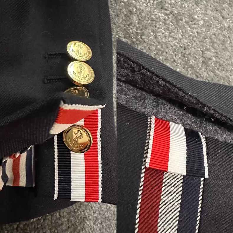 Thom Browne Thom BrowneDark blue striped suit jacket 2503-Nextarrow Size XS / US 0-2 / IT 36-38 - 4 Thumbnail