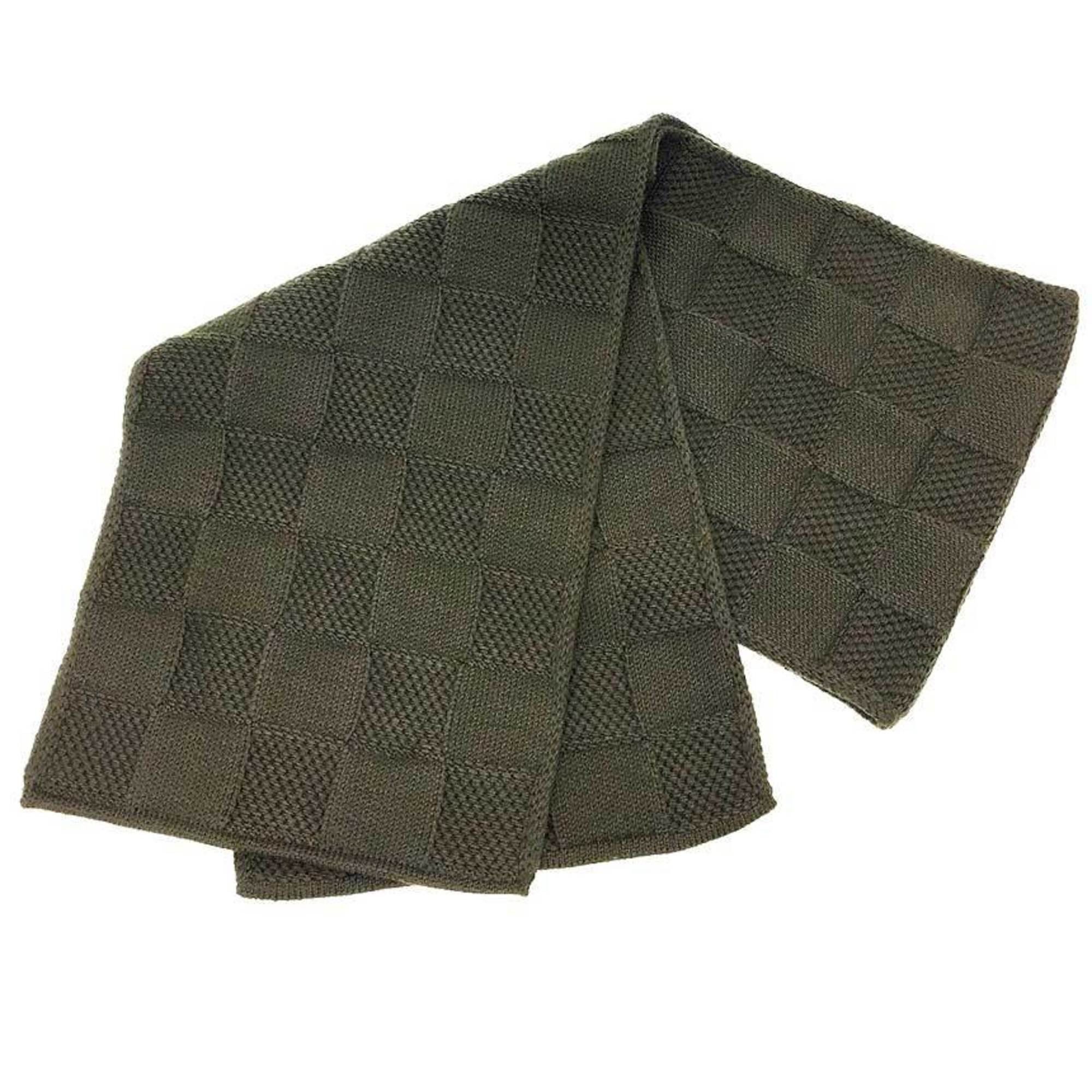 Louis Vuitton Damier Scarf Khaki 100% Wool Men's Women's aq9970