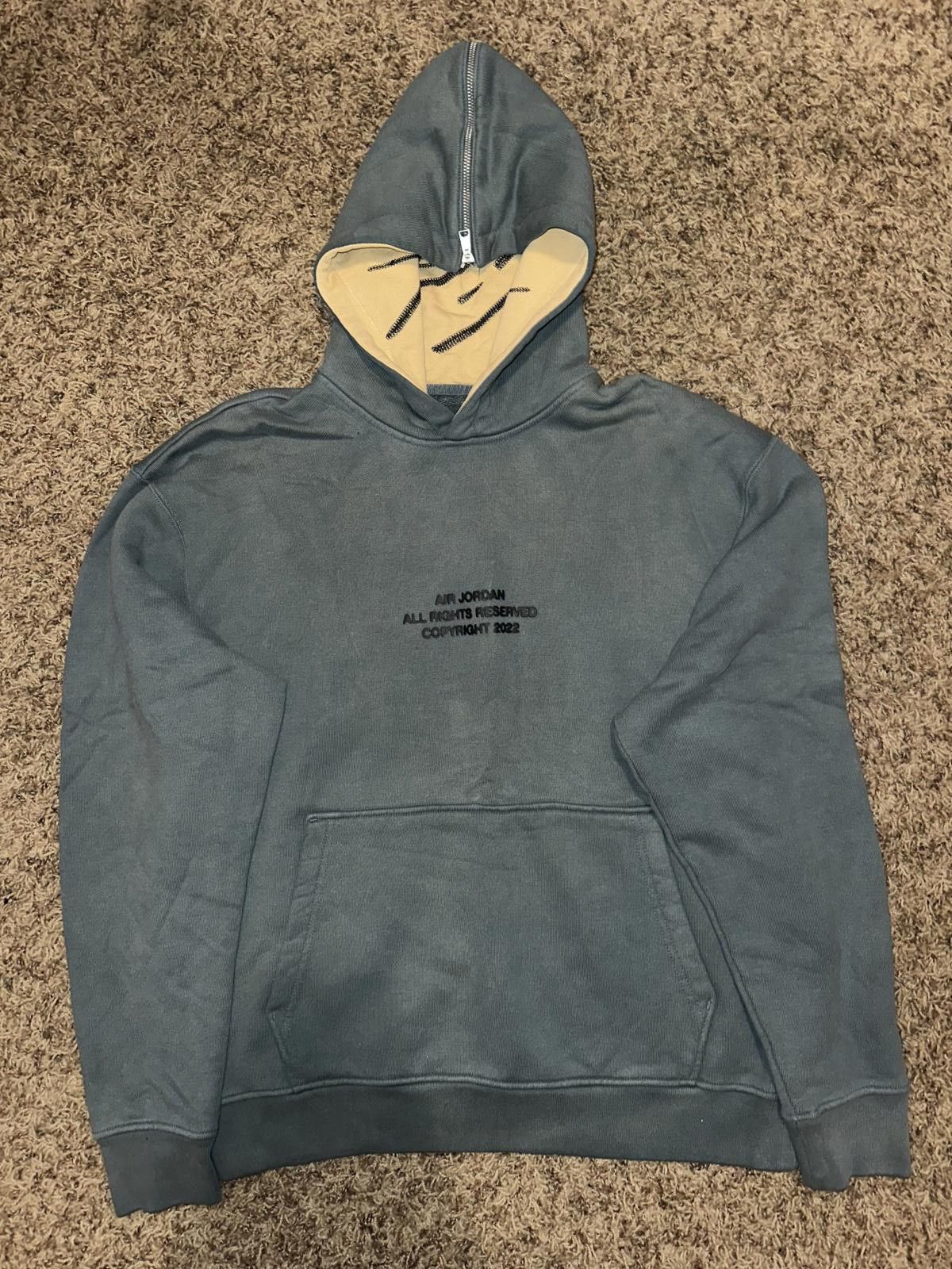 Designer Nike Jordan Flight Heritage Mineral Slate Fleece Hoodie Sample Size US M / EU 48-50 / 2 - 1 Thumbnail