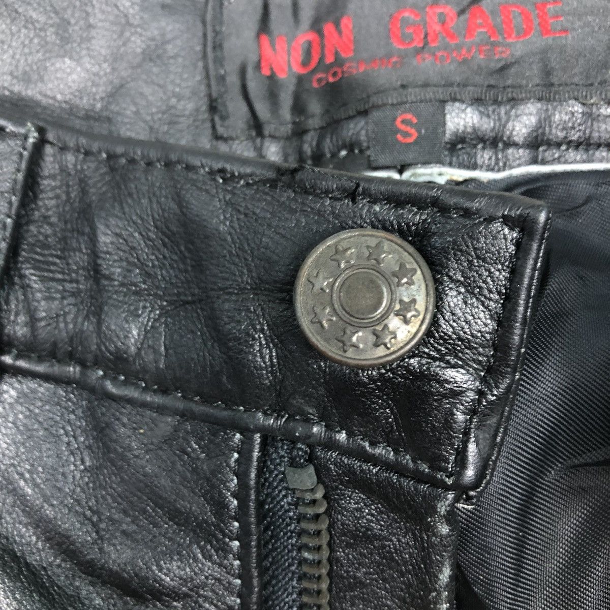 Hysteric Glamour 📌Vintage Racing Leather Pants Non Grade Cosmic Power Size US 26 / EU 42 - 16 Thumbnail