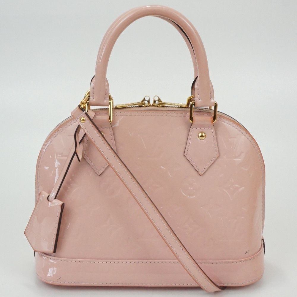 Louis Vuitton Alma BB Monogram Vernis Rose Ballerine Pink