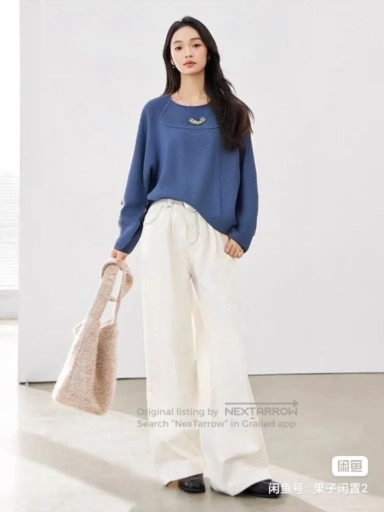Hermes Hermes Sophisticated blue cashmere sweater Size S / US 4 / IT 40 - 3 Thumbnail