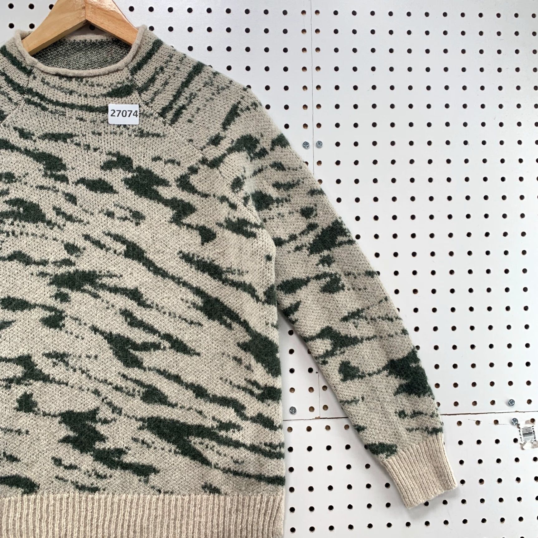 Madewell VINTAGE Madewell Alpca Blend Knit Sweater Beige Green Womens XXS Pullover 20.5x25.5 Size XXS / US 00 / IT 34 - 3 Thumbnail