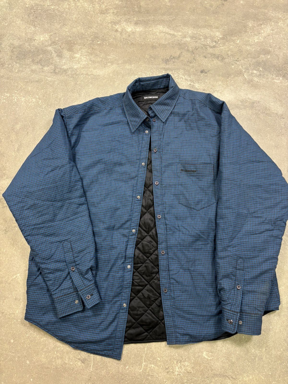 Balenciaga Balenciaga Padded Flannel Shirt Size US M / EU 48-50 / 2 - 1 Thumbnail