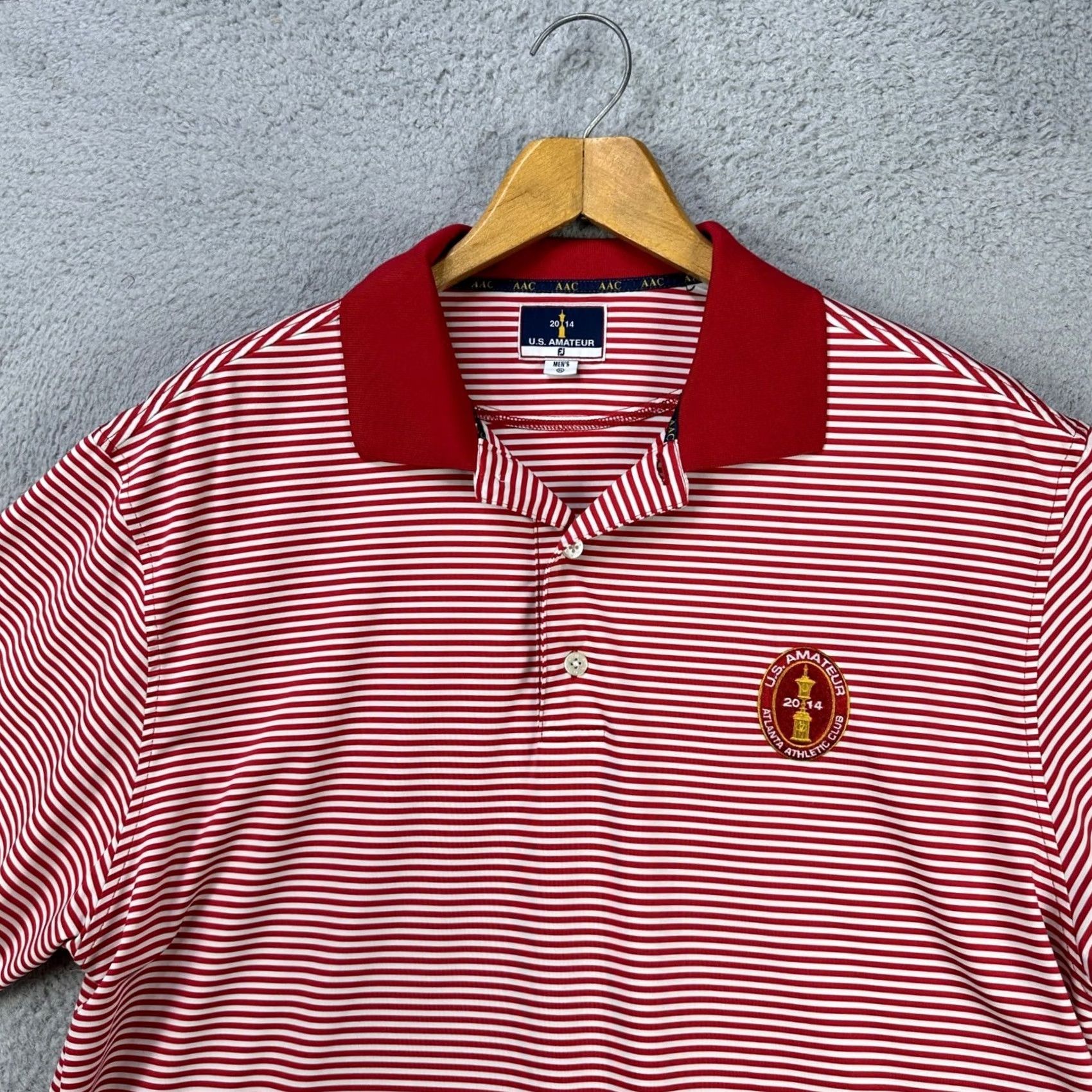 Footjoy FootJoy U.S Amateur Atlanta Athletic Club Shirt Golf Polo Mens XL Red Stripes Adult Polo Shirt Outdoor Golf Mens Size US XL / EU 56 / 4 - 7 Thumbnail