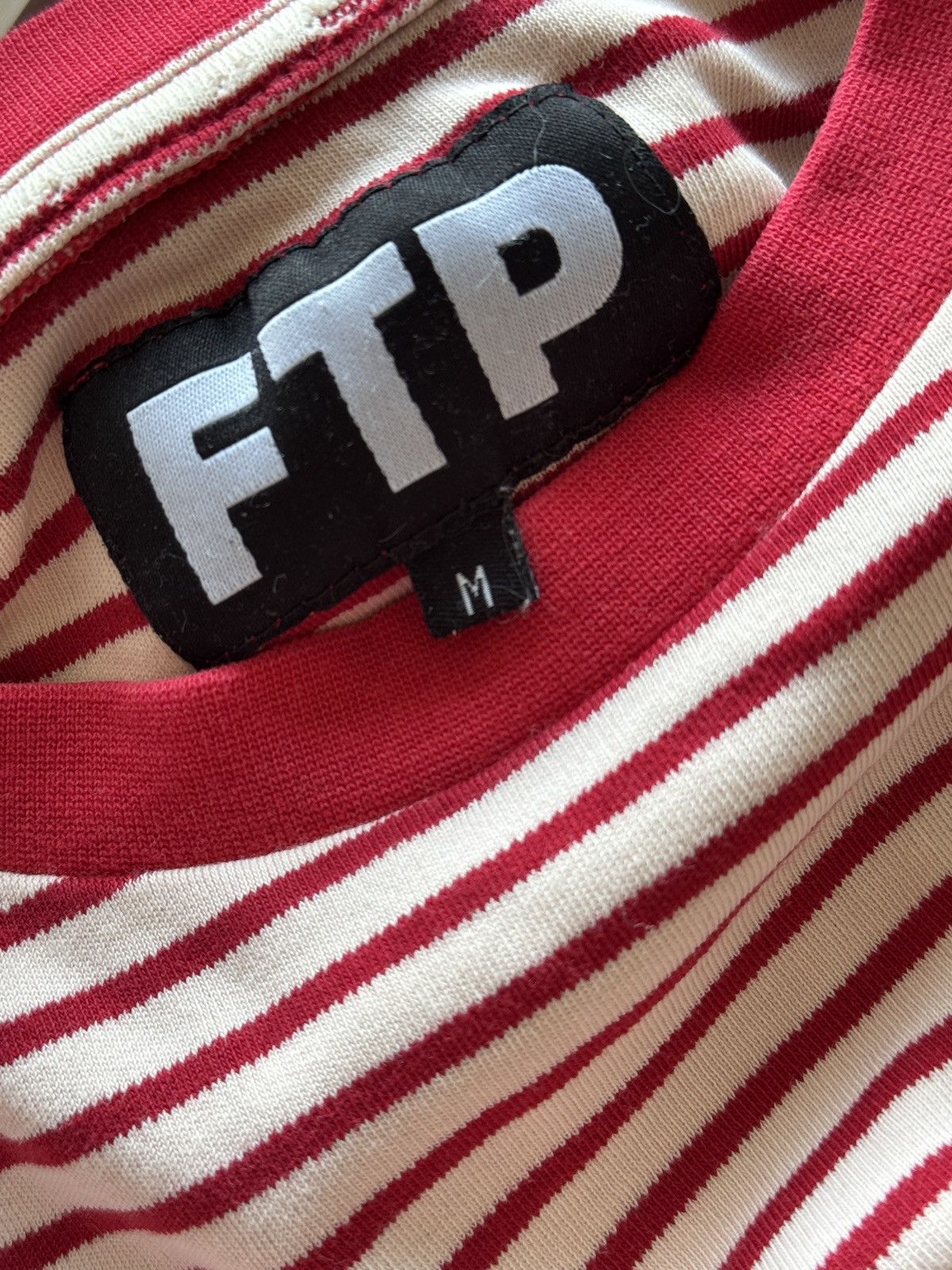 Fuck The Population FTP MADE IN CHINA STRIPED TEE RED/CREAM Size US M / EU 48-50 / 2 - 3 Thumbnail