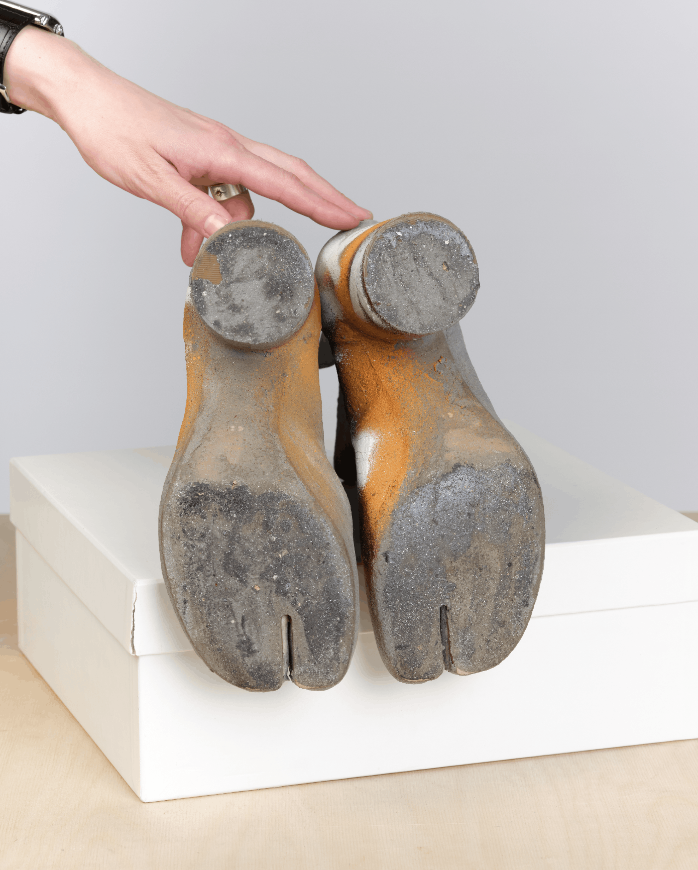 Maison Margiela Limited Edition Graffity Cement Tabi Size US 8 / IT 38 - 7 Thumbnail