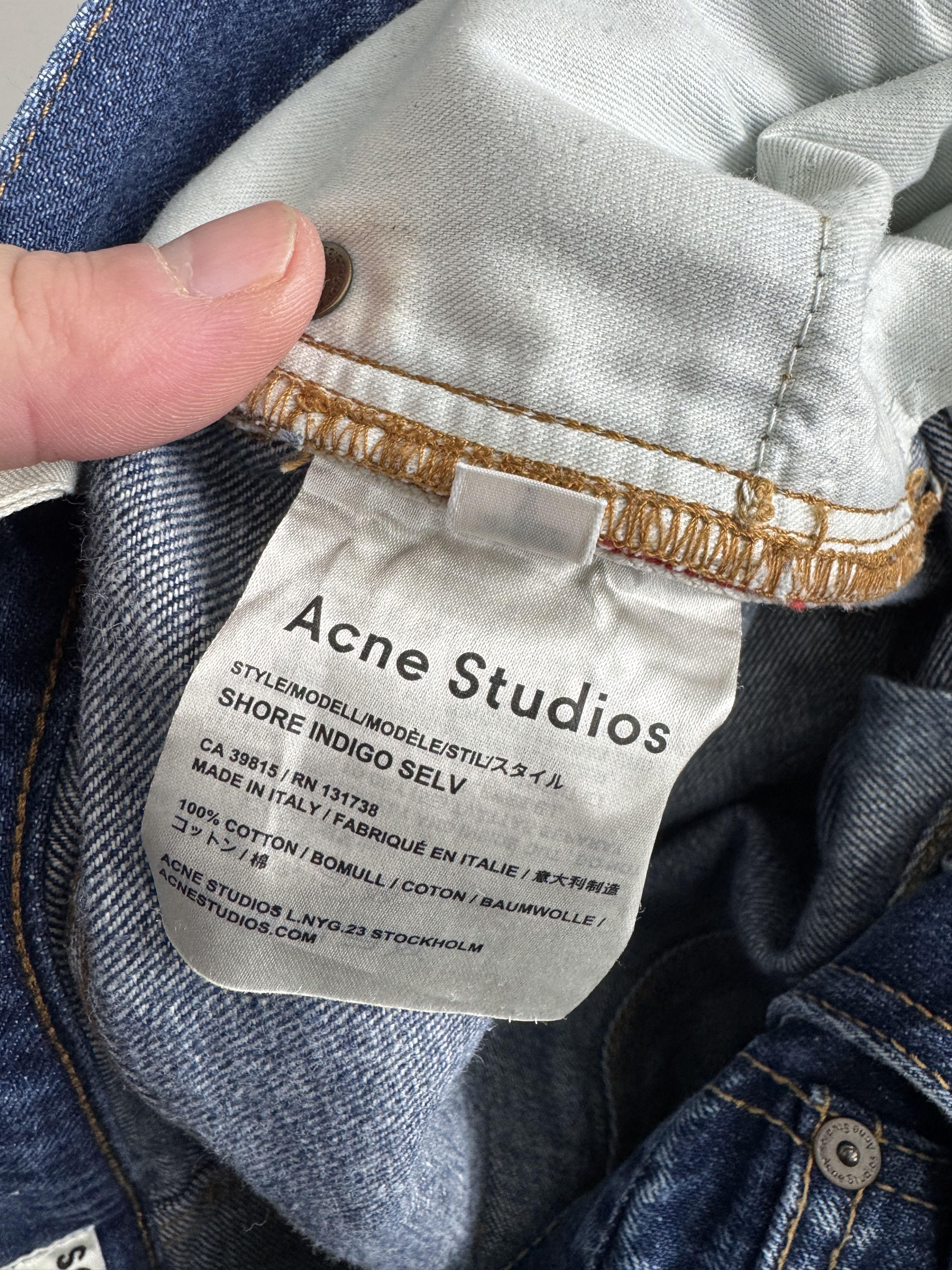 Acne Studios ACNE Studios Shore Indigo Selvedge Denim Jeans W26 L32 Size 26" / US 2 / IT 38 - 9 Thumbnail