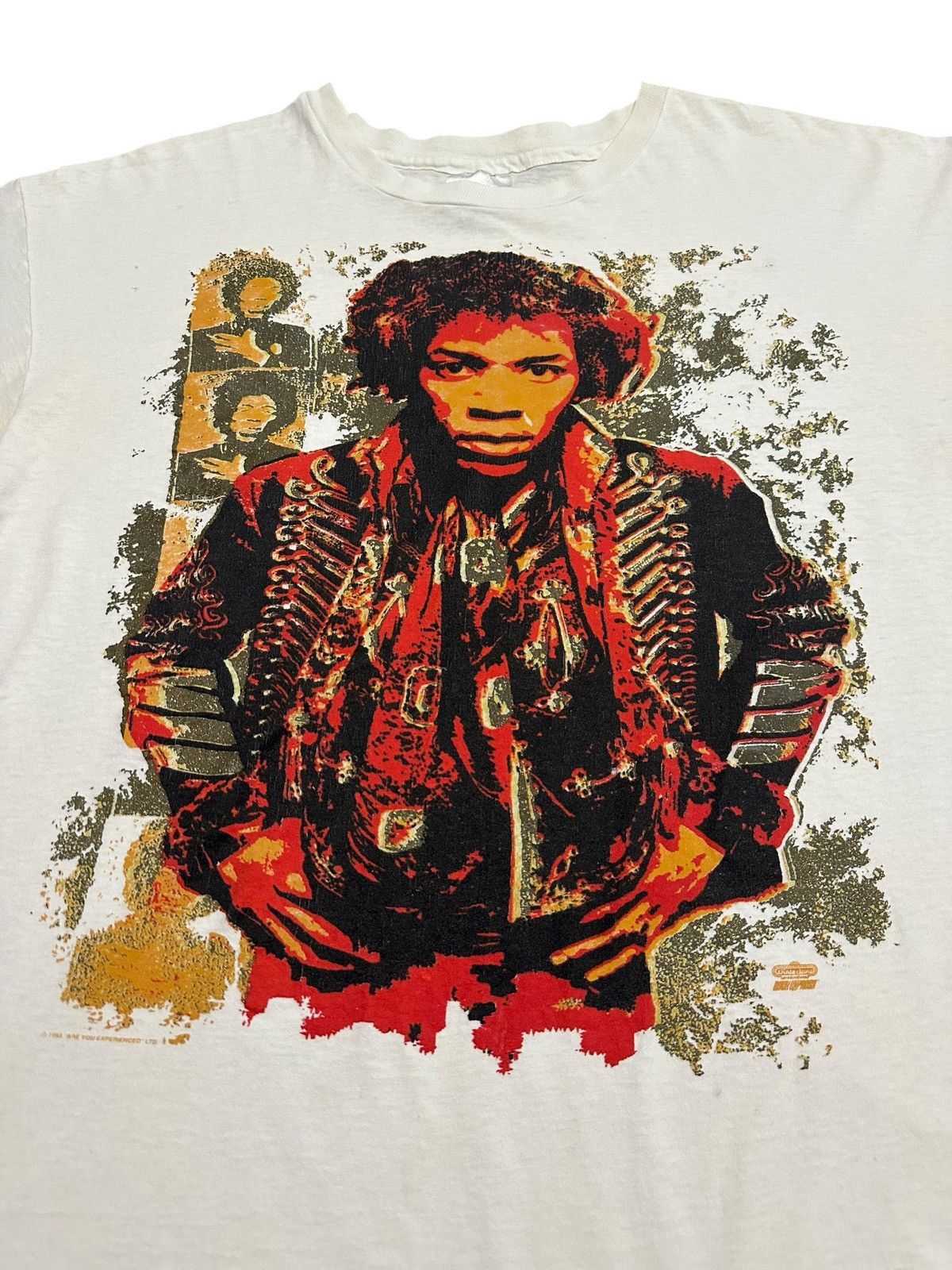 Band Tees × Vintage Vintage 1993 Jimi Hendrix On The Road Again Shirt Size US XL / EU 56 / 4 - 2 Thumbnail