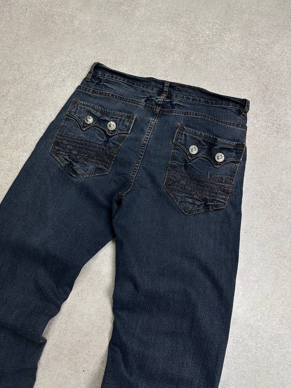 Versace Vintage Versace Big Logo Medusa Y2K Denim Jeans 30 Size US 30 / EU 46 - 2 Thumbnail