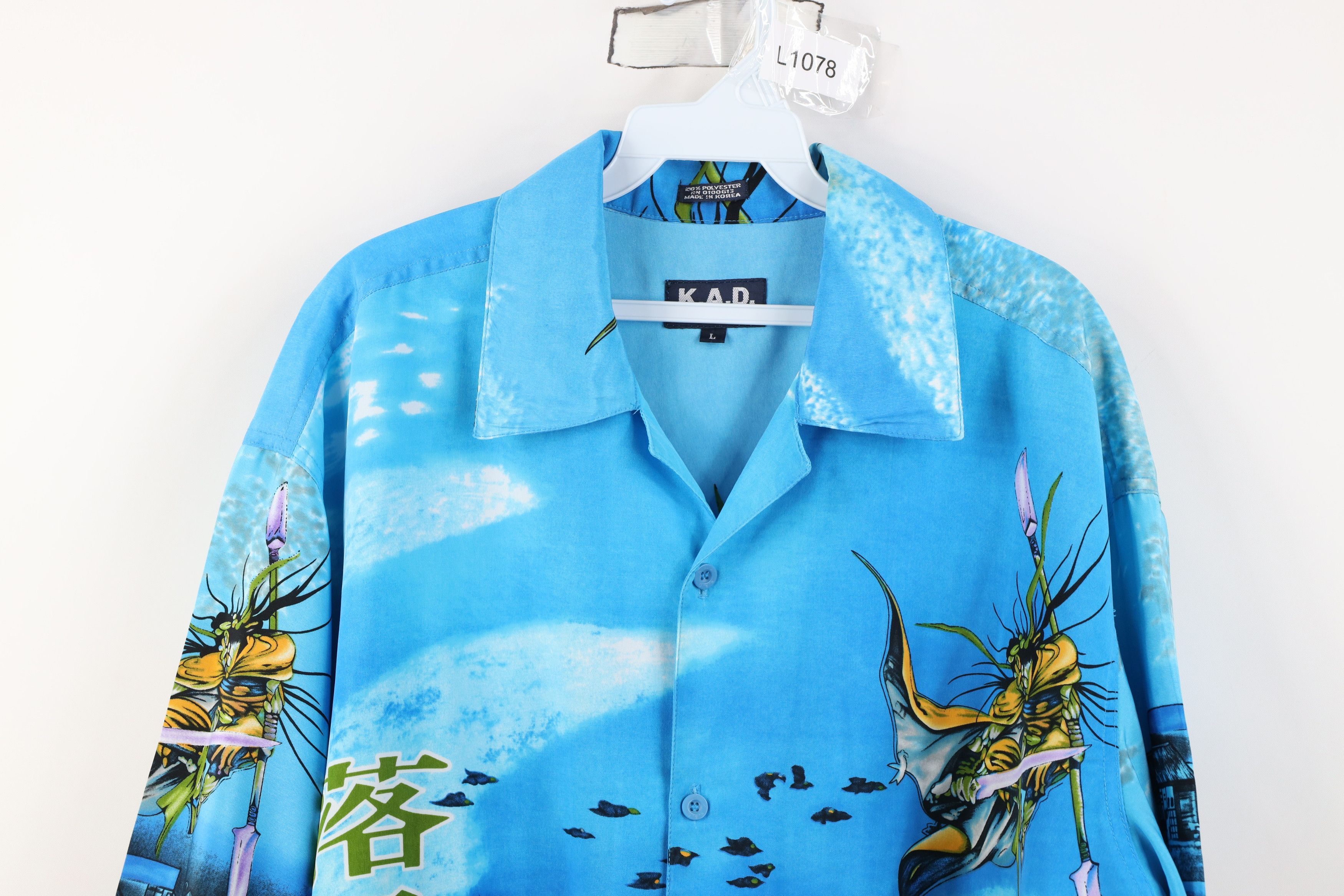 Vintage Vintage 90s Y2K Streetwear Samurai Warrior Button Shirt Size US L / EU 52-54 / 3 - 2 Thumbnail