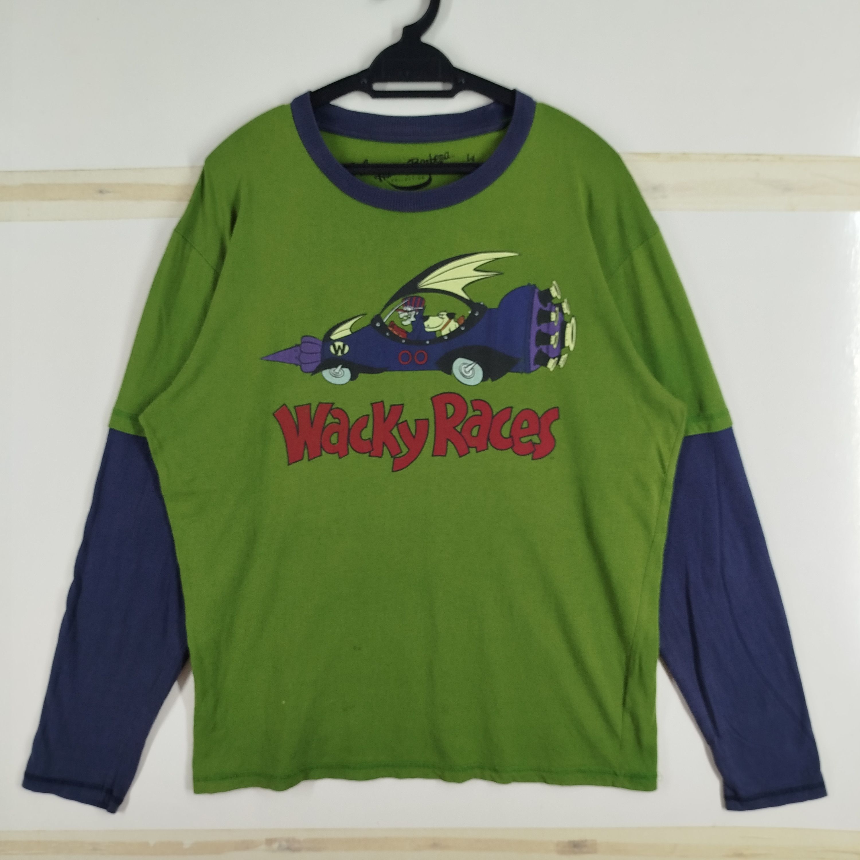 Cartoon Network × Vintage Vintage Wacky Racers Hanna Barbera Double Sleeve Big Print Size US L / EU 52-54 / 3 - 1 Thumbnail