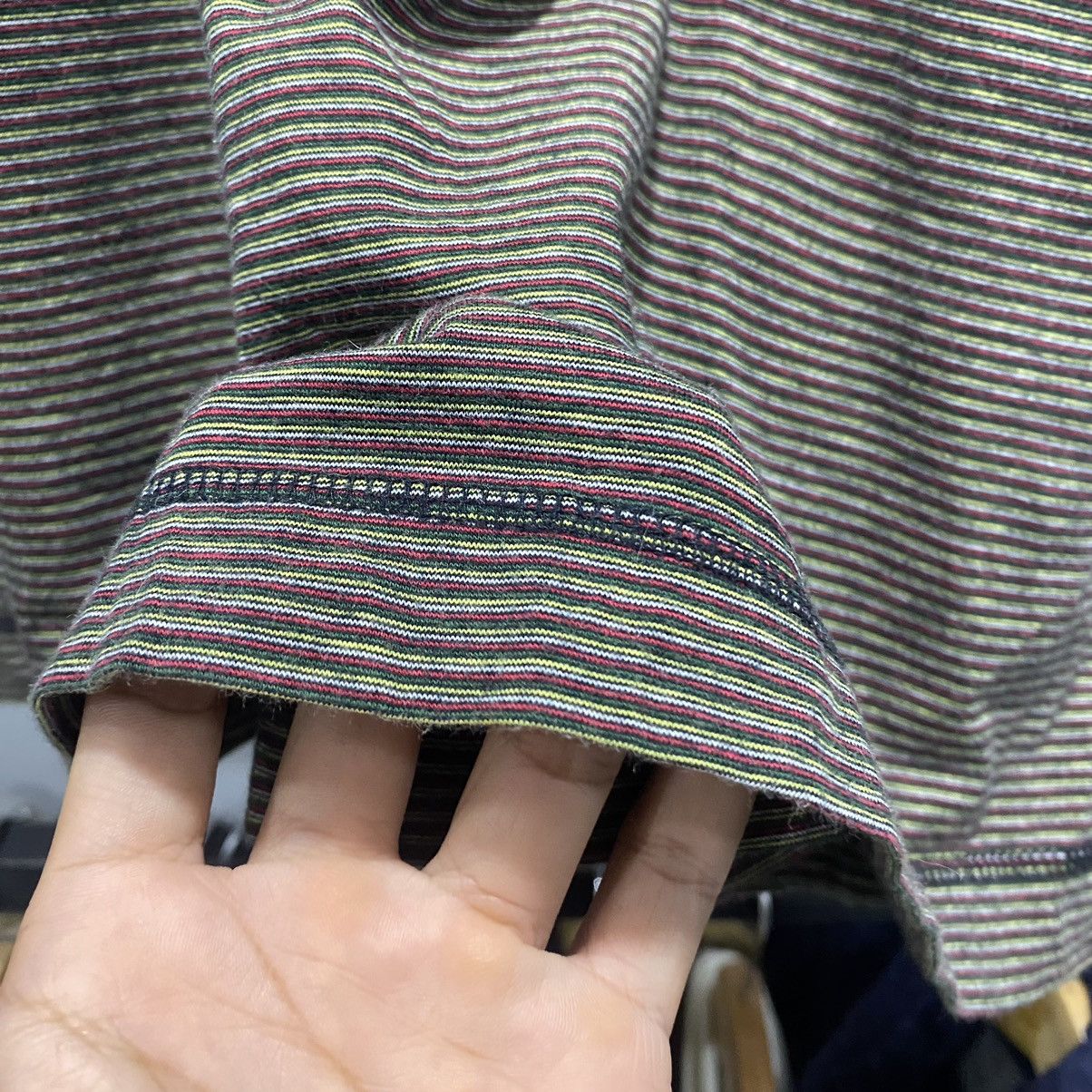 Designer × Japanese Brand × Mademoiselle Non Non Sick☠️ Papas Stripes Tee Japan Lgb Hysteric Size US L / EU 52-54 / 3 - 6 Thumbnail