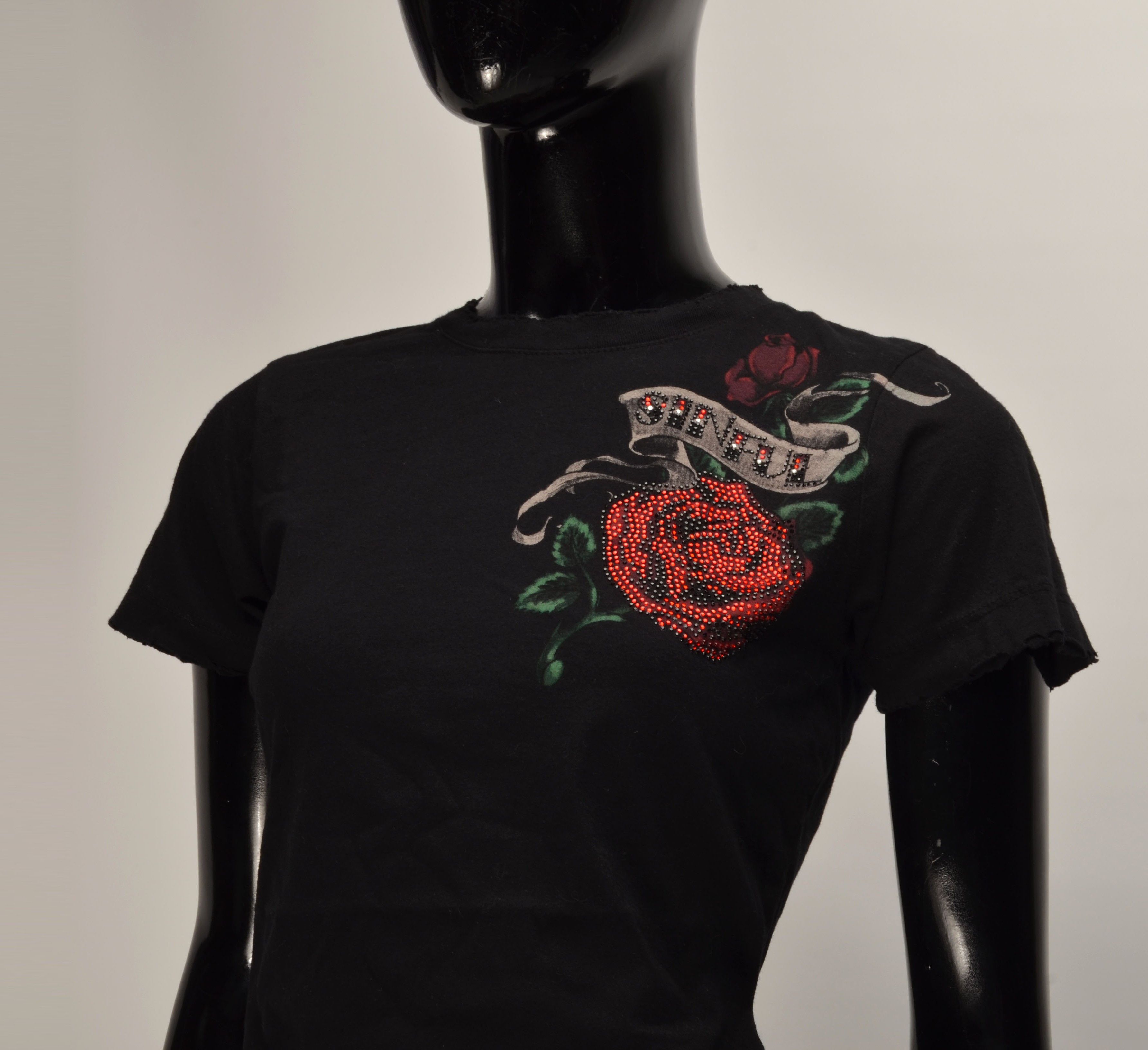 Affliction Sinful by Affliction Y2K Grunge Rhinestone Distressed Top Size M / US 6-8 / IT 42-44 - 2 Thumbnail