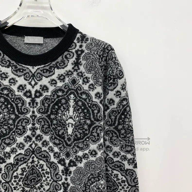Dior Dior 22 gray jacquard full-print cotton round-neck long-sl Size US M / EU 48-50 / 2 - 3 Thumbnail