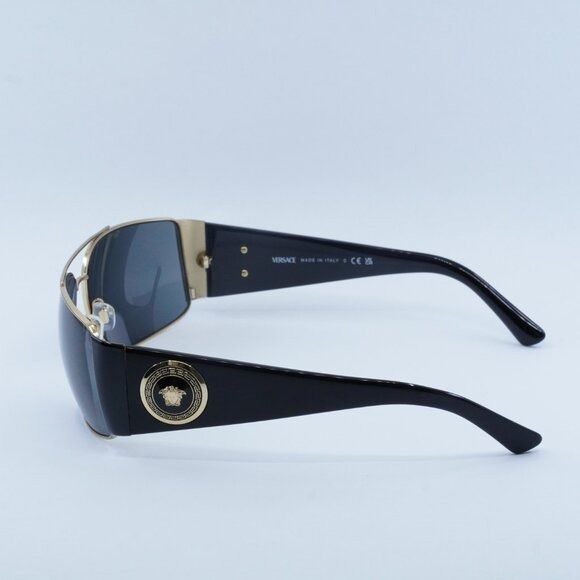 Versace Versace VE2163 100287 Sunglasses Gold/Black Rectangle Frame Size ONE SIZE - 8 Thumbnail