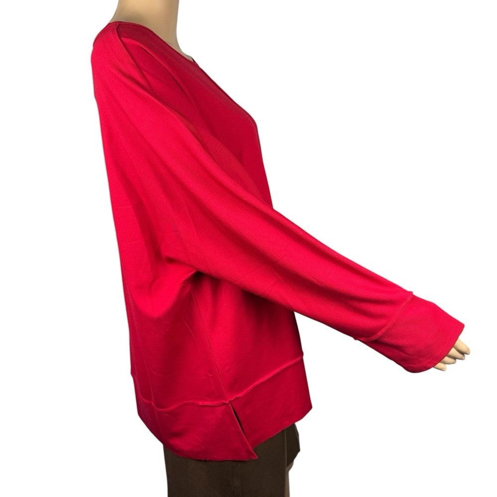Magaschoni NWT New Magaschoni Red Viscose Blend Sweatshirt Size 1X Size XL / US 12-14 / IT 48-50 - 3 Thumbnail