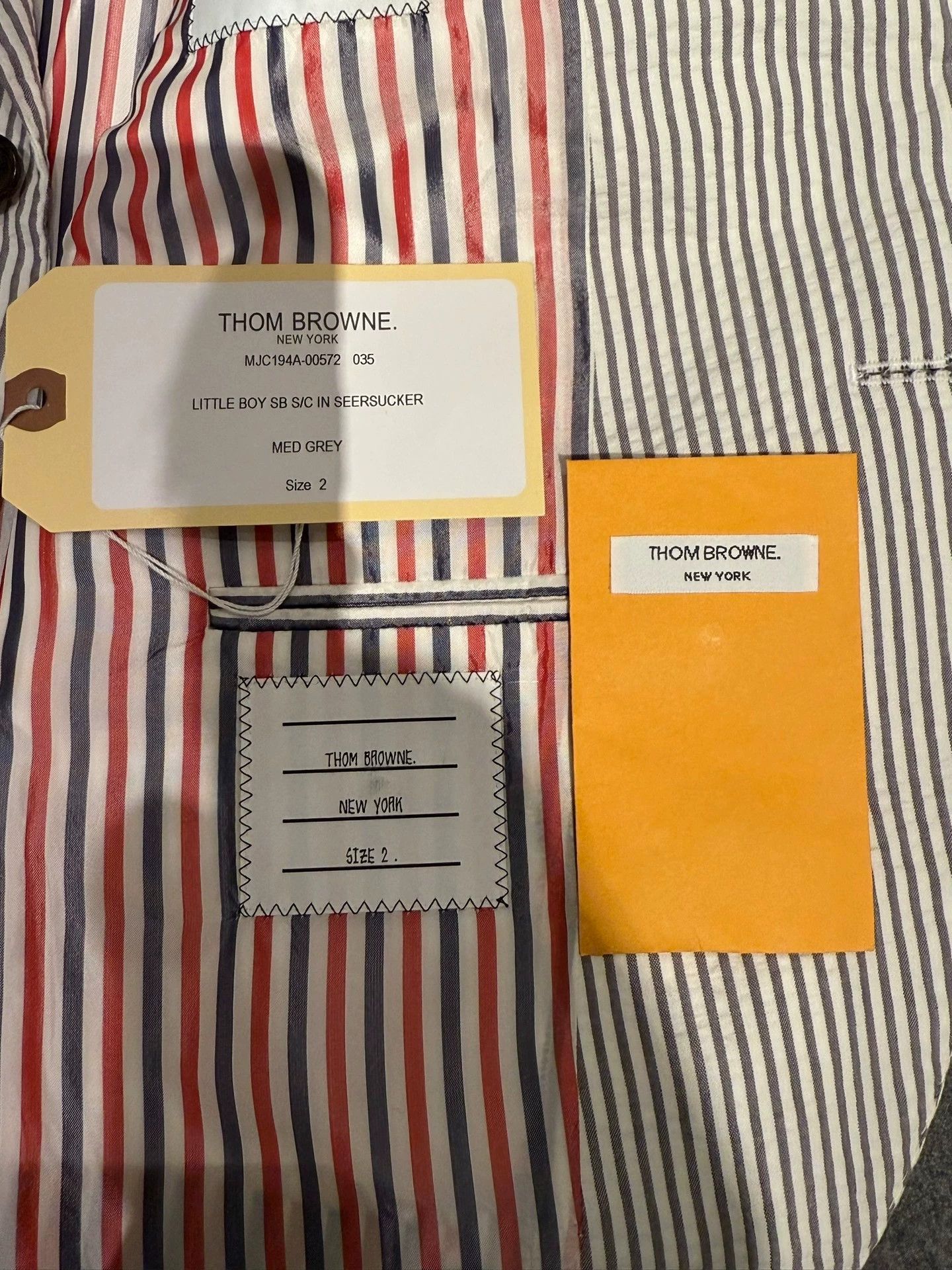 Thom Browne Thom Browne Seersucker Short Blazer Size 2 New NWT Light Size US M / EU 48-50 / 2 - 4 Thumbnail